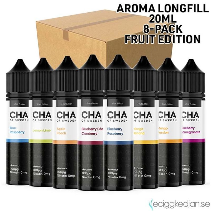 CHA of Sweden Fruit Edition | Komplett Pack | 8st*Aroma Longfill 20ml