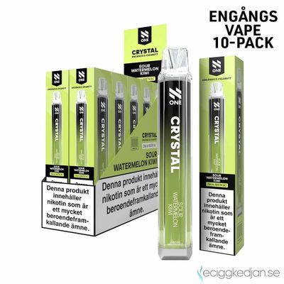 N One Crystal | Sour Watermelon Kiwi | Engångsvape | 10pack