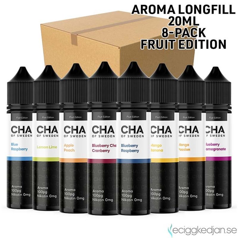 CHA of Sweden Fruit Edition | Komplett Pack | 8st*Aroma Longfill 20ml