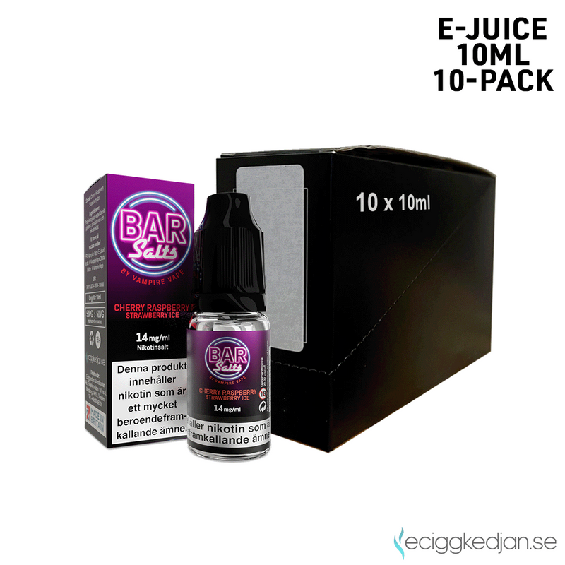 Bar Salts | Cherry Raspberry Strawberry Ice | 10ml E-Juice | 10pack