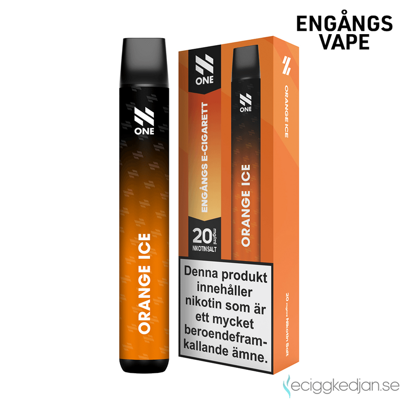 N ONE | Orange Ice | Engångsvape | Obs! UTGÅNGET DATUM