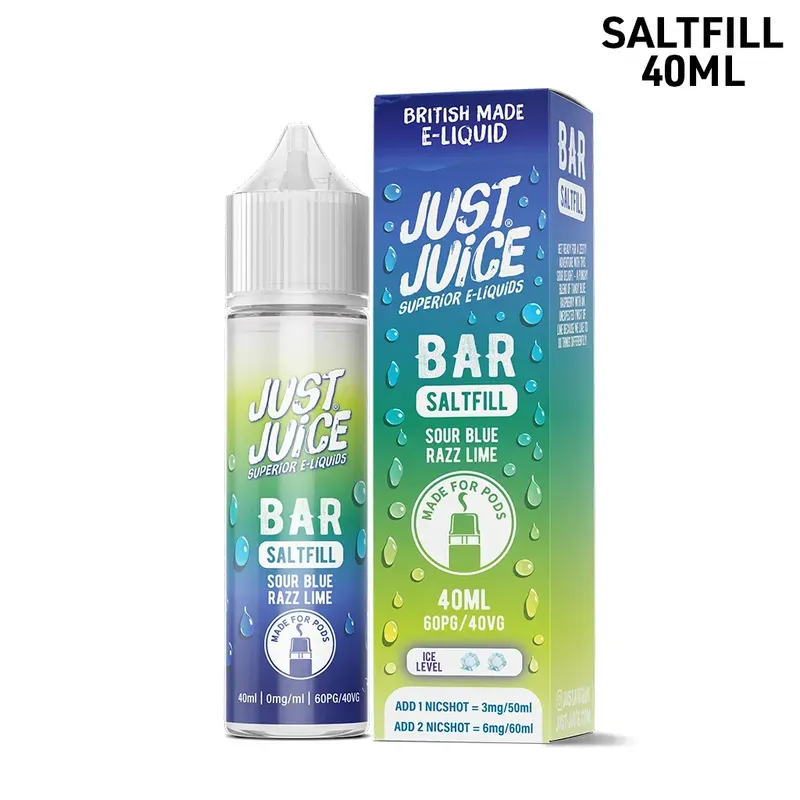Just Juice Bar | Sour Blue Razz Lime | 40ml Saltfill