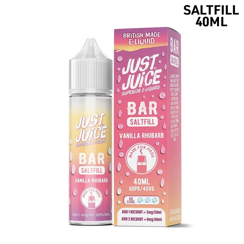 Just Juice Bar | Vanilla Rhubarb | 40ml Saltfill