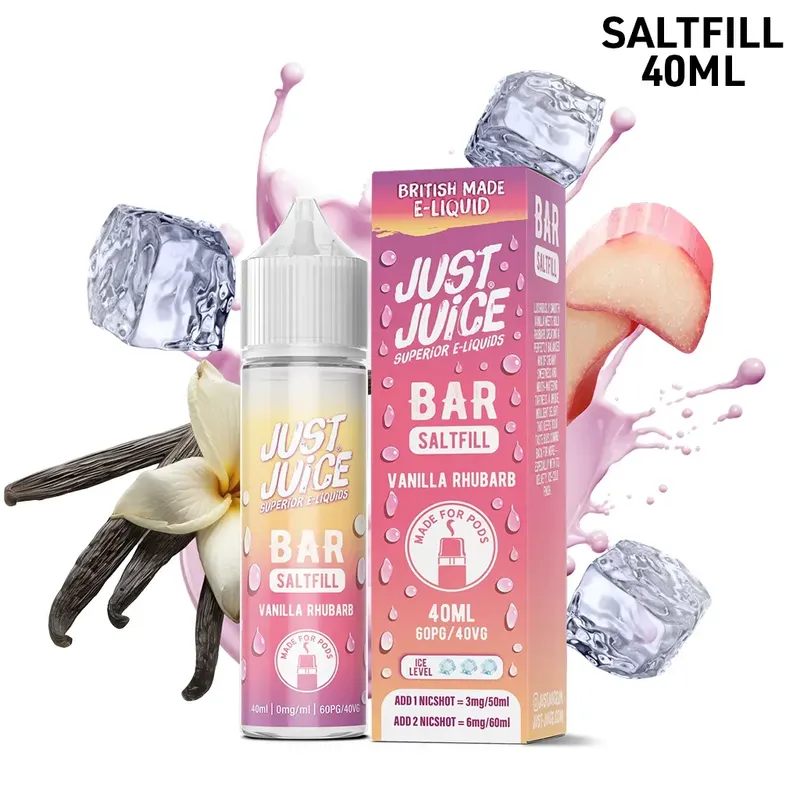 Just Juice Bar | Vanilla Rhubarb | 40ml Saltfill