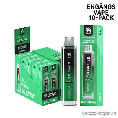 N One Crystal ZERO | Watermelon Strawberry | Engångsvape | 10pack