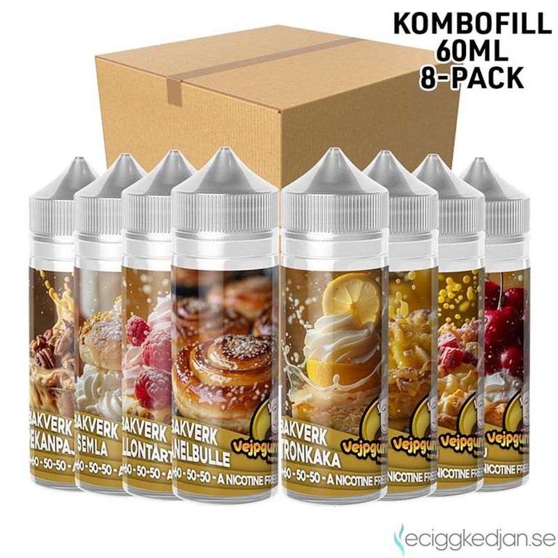 Vejpgummans Bakverk | Komplett Pack | 8st*Kombofill 60ml