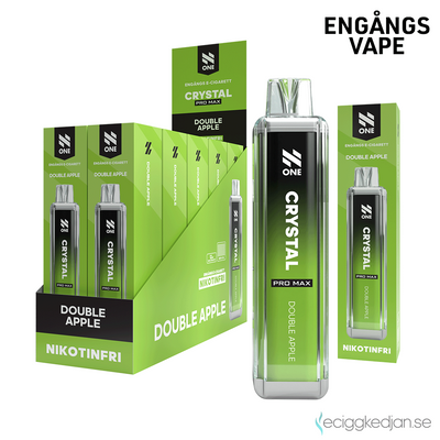 N One Crystal ZERO | Double Apple | Engångsvape | 10pack