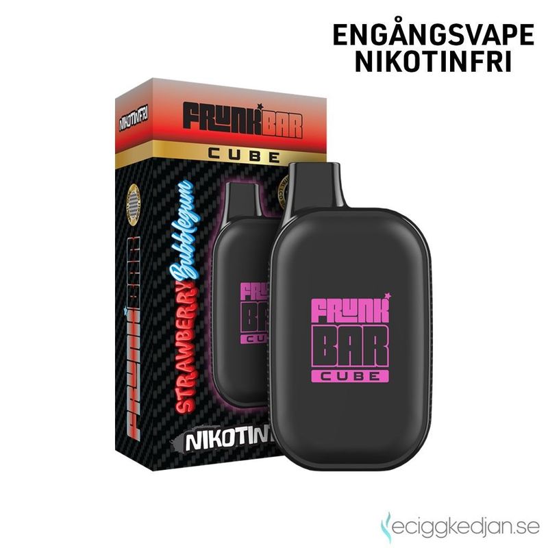 Frunk Bar Cube ZERO | Strawberry Bubblegum | Nikotinfri Engångsvape
