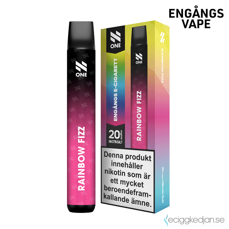 N ONE | Rainbow Fizz | Engångsvape  | Obs! UTGÅNGET DATUM
