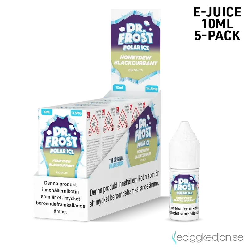 Dr Frost Polar Ice Nic Salt | Honeydew Blackcurrant | 10ml E-Juice | 14,5mg Saltnikotin | 5pack