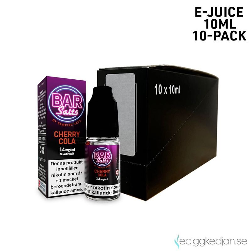 Bar Salts | Cherry Cola | 10ml E-Juice | 10pack