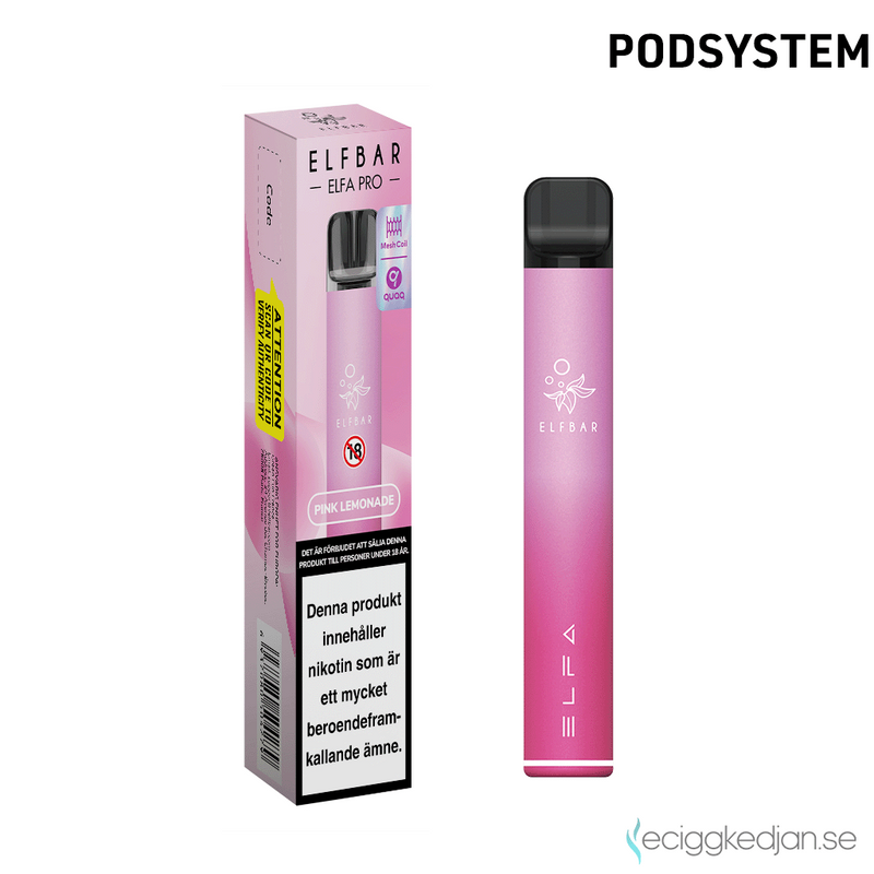 Elfa Mesh Pod Kit | Aurora Pink | Batteri inkl Förfylld Pod | OBS!! Utgånget Datum
