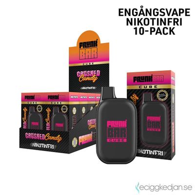 Frunk Bar Cube ZERO | Crushed Candy | Nikotinfri Engångsvape | 10pack
