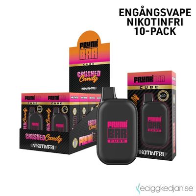 Frunk Bar Cube ZERO | Crushed Candy | Nikotinfri Engångsvape | 10pack