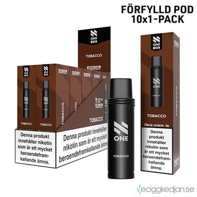 N One Pod V2 | Tobacco | Förfylld Pod | 10pack