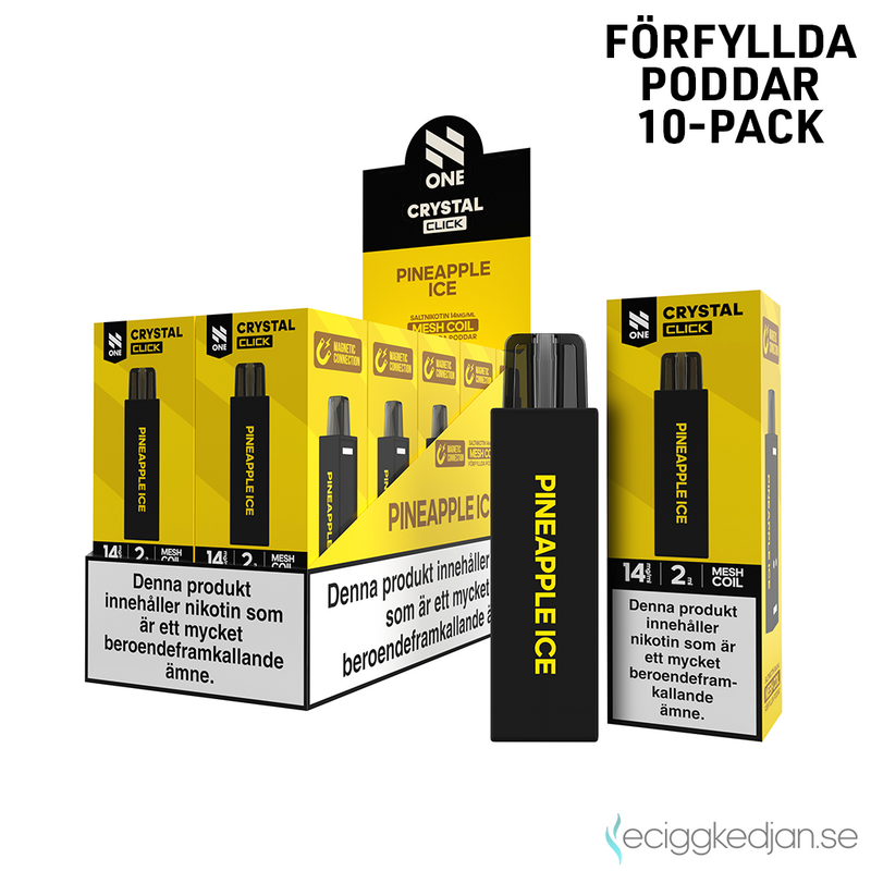 Pod Click | N One Crystal | Pineapple Ice | Förfylld 14mg Pod | 10pack