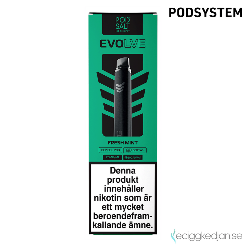 Pod Salt Evolve Pod Kit | Fresh Mint | OBS! Utgånget Datum