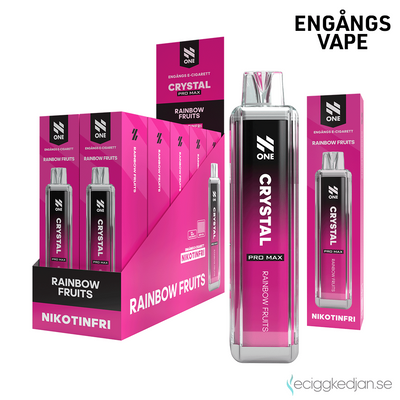N One Crystal ZERO | Rainbow Fruits | Engångsvape | 10pack