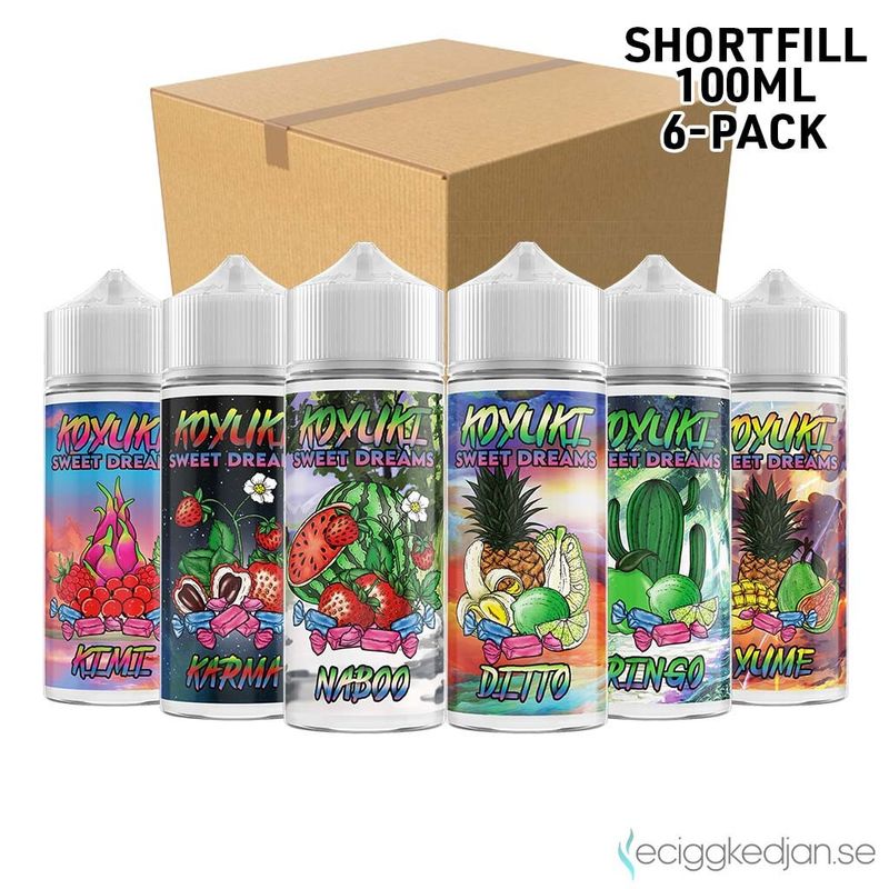 Koyuki Sweet Dreams  | Komplett Pack | 6st*Shortfill 100ml
