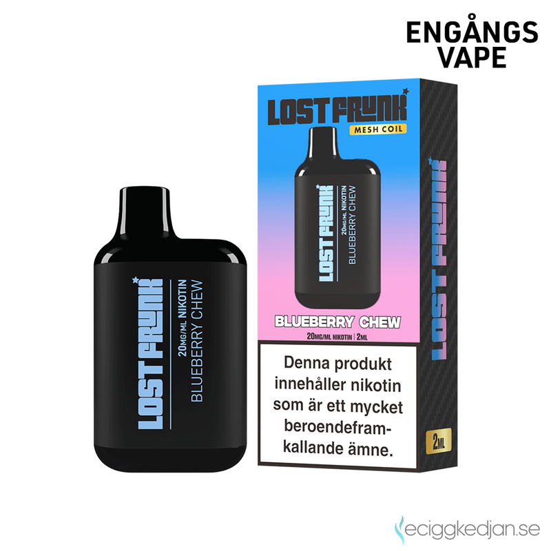 Lost Frunk | Blueberry Chew | Engångsvape | 20mg | OBS!! Kort Datum / Utgånget Datum