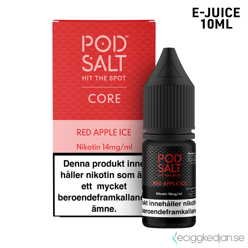 Pod Salt Core | Red Apple Ice | 10ml E-Juice | OBS!! Kort/Utgånget Datum