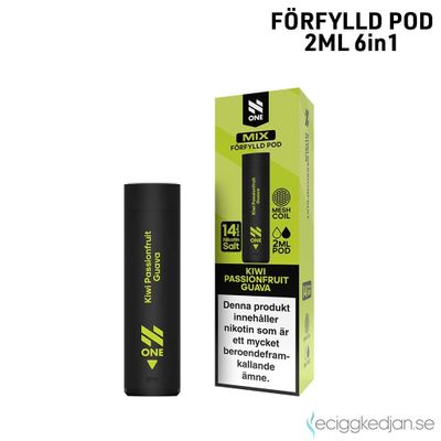 N One 6in1 Mesh Pod | Kiwi Passionfruit Guava | Förfylld Pod | 1pack