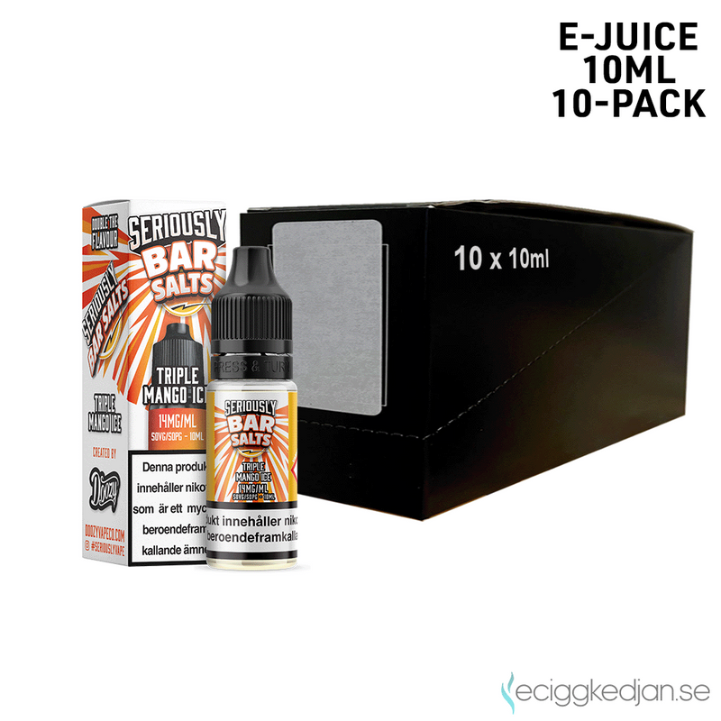 Seriously Bar Salts | Triple Mango Ice | 10ml E-Juice | 10pack