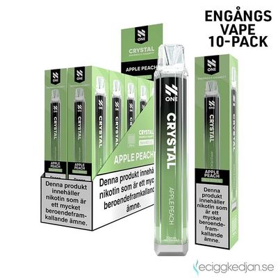 N One Crystal | Apple Peach | Engångsvape | 10pack