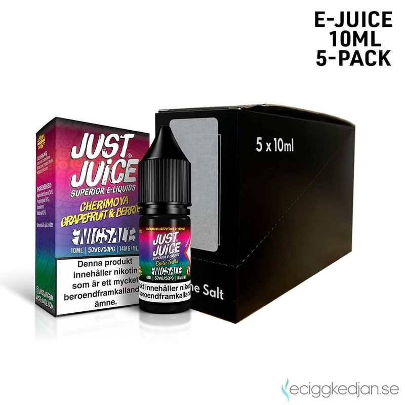 Just Juice Exotic Fruits| Cherimoya Grapefruit & Berries | 10ml E-Juice | 5pack