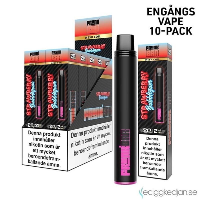 Frunk Bar | Strawberry Bubblegum | Engångsvape | 10pack