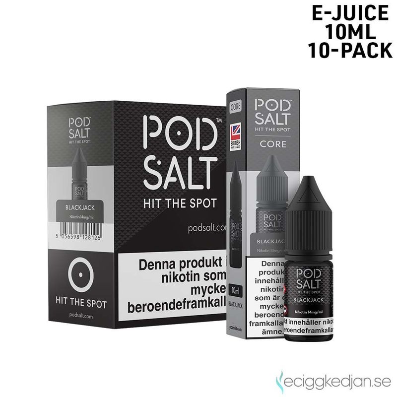Pod Salt Core | Blackjack | 10ml E-Juice | 10pack