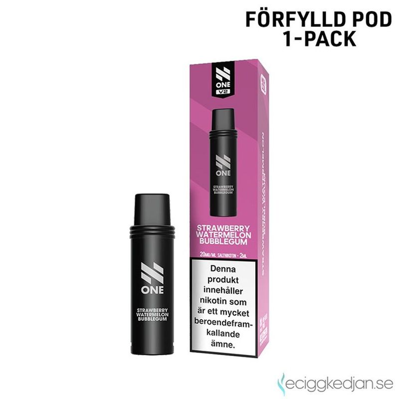 N One Pod V2 | Strawberry Watermelon Bubblegum | Förfylld Pod