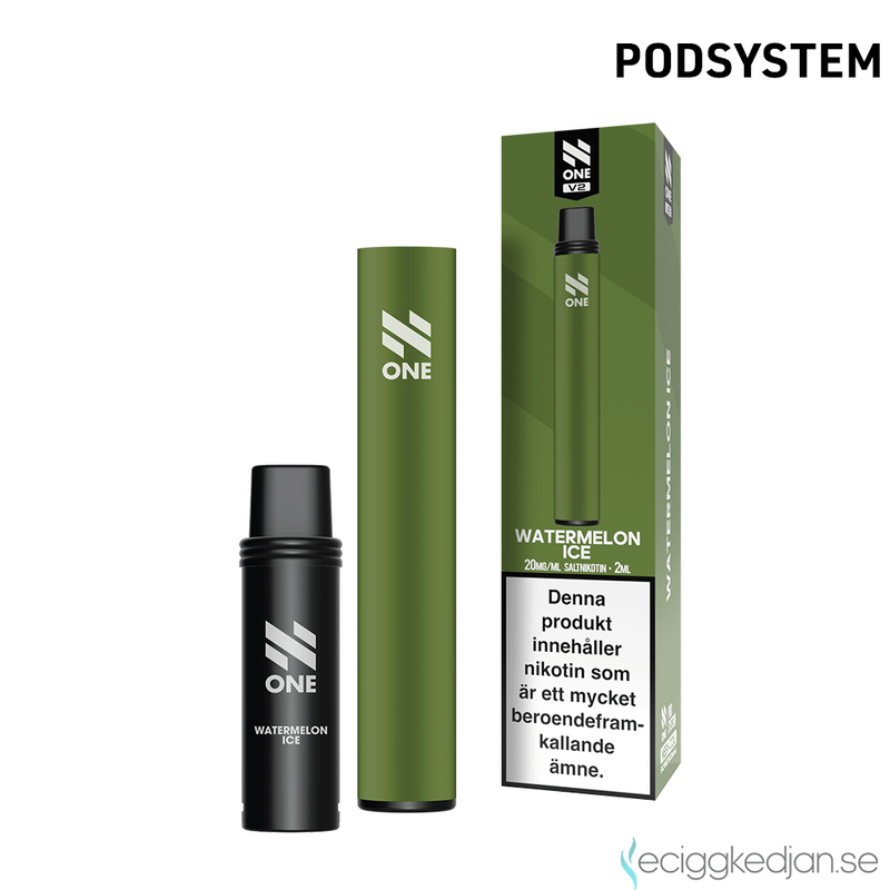 N One Pod Kit V2 | Grön (Watermelon Ice) | Batteri inkl Förfylld Pod