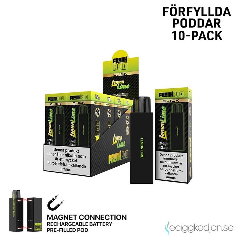 Frunk Pod Click Mesh| Lemon Lime | Förfylld Pod | 10pack
