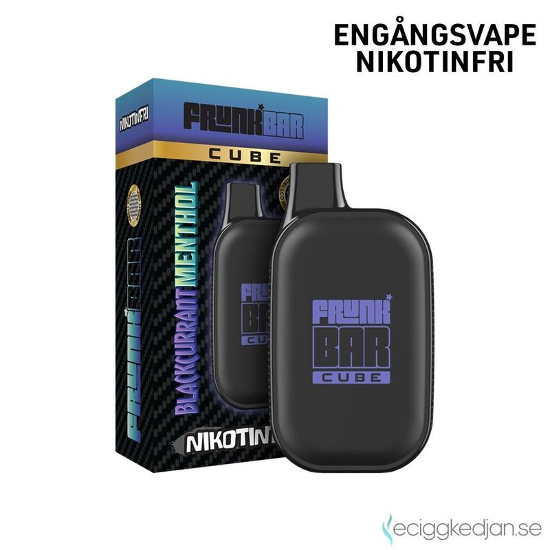 Frunk Bar Cube ZERO | Blackcurrant Menthol | Nikotinfri Engångsvape