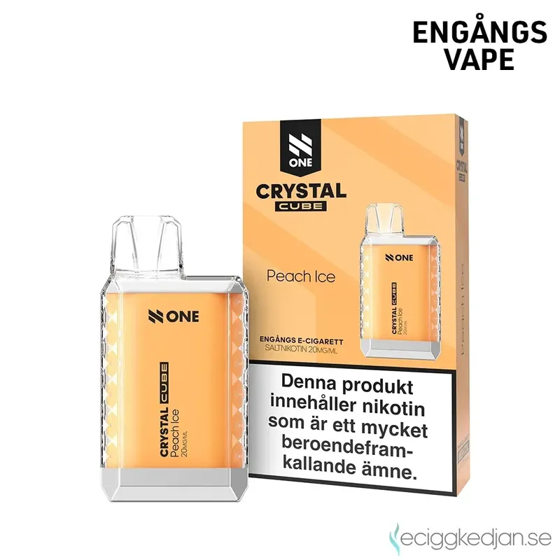 N One Crystal Cube | Peach Ice | Engångsvape