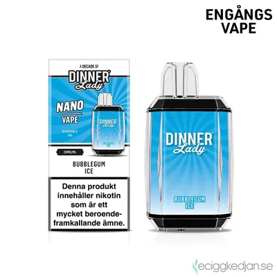 Dinner Lady Nano Cube | Bubblegum Ice | Engångsvape