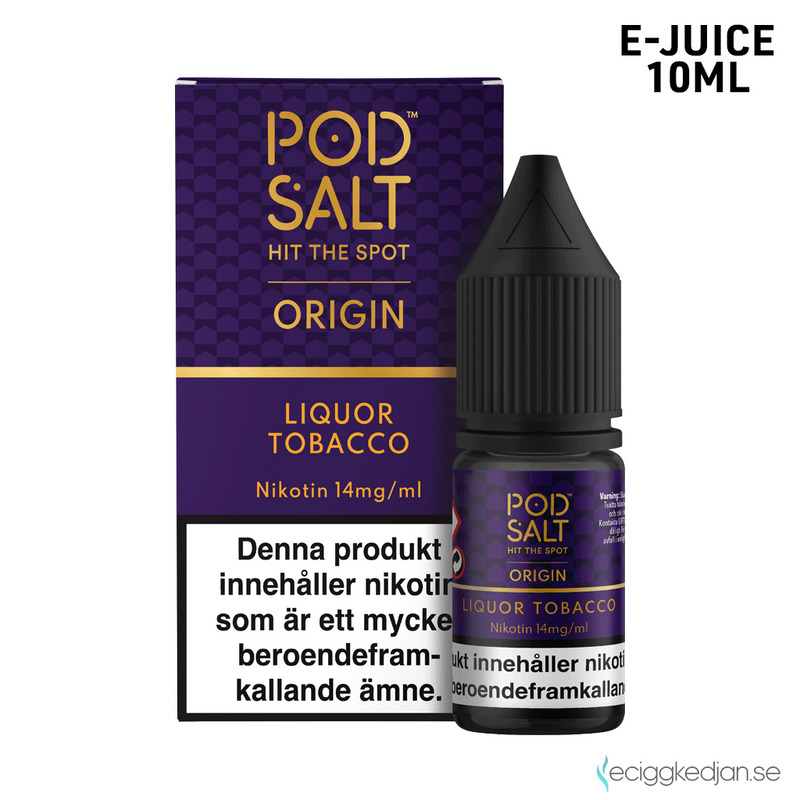 Pod Salt Origin | Liquor Tobacco | 10ml E-Juice | OBS!! Kort/Utgånget Datum
