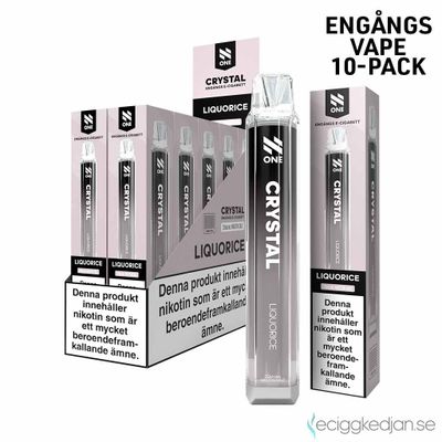 N One Crystal | Liqourice | Engångsvape | 10pack