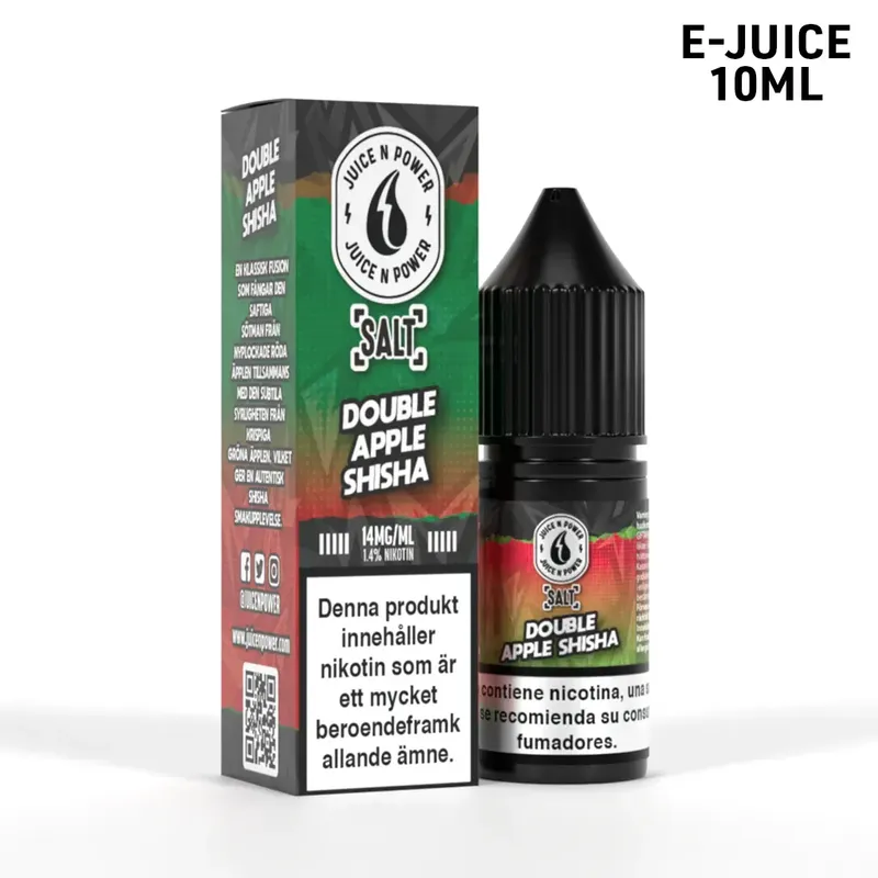 Juice n Power | Double Apple Shisha | 10ml E-Juice