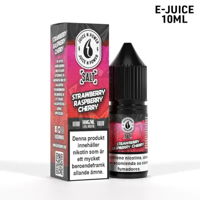 Juice n Power | Strawberry Raspberry Cherry | 10ml E-Juice