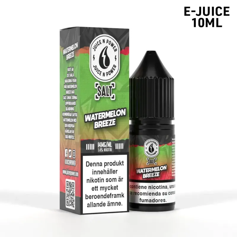 Juice n Power | Watermelon Breeze | 10ml E-Juice