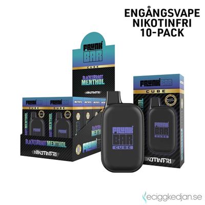 Frunk Bar Cube ZERO | Blackcurrant Menthol | Nikotinfri Engångsvape | 10pack