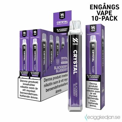 N One Crystal | Blackberry Blueberry | Engångsvape | 10pack