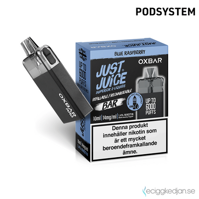 Just Juice Oxbar | Blue Raspberry | OBS!! Kort Datum