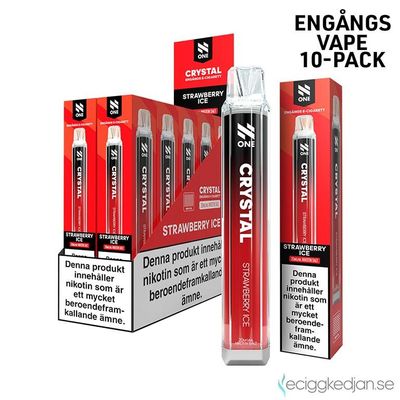 N One Crystal | Strawberry Ice | Engångsvape | 10pack