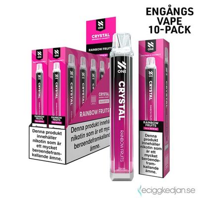 N One Crystal | Rainbow Fruits | Engångsvape | 10pack