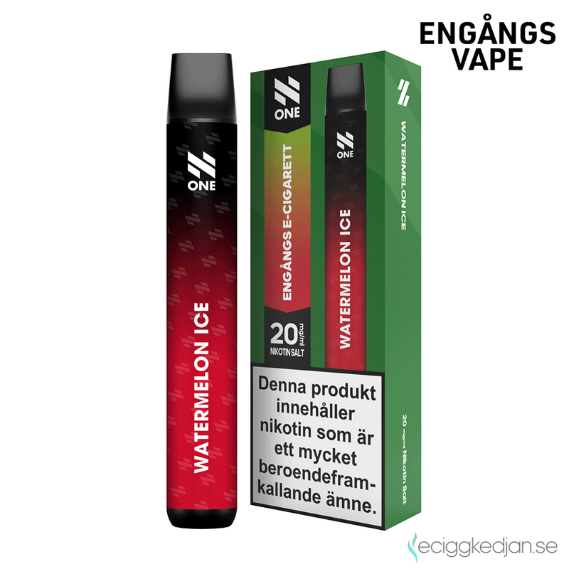 N ONE | Watermelon Ice | Engångsvape | Obs! UTGÅNGET DATUM