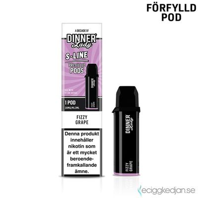 Dinner Lady S-Line Pod | Fizzy Grape | Förfylld Pod