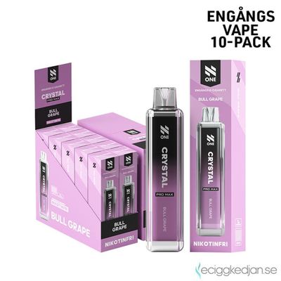 N One Crystal ZERO | Bull Grape | Engångsvape | 10pack
